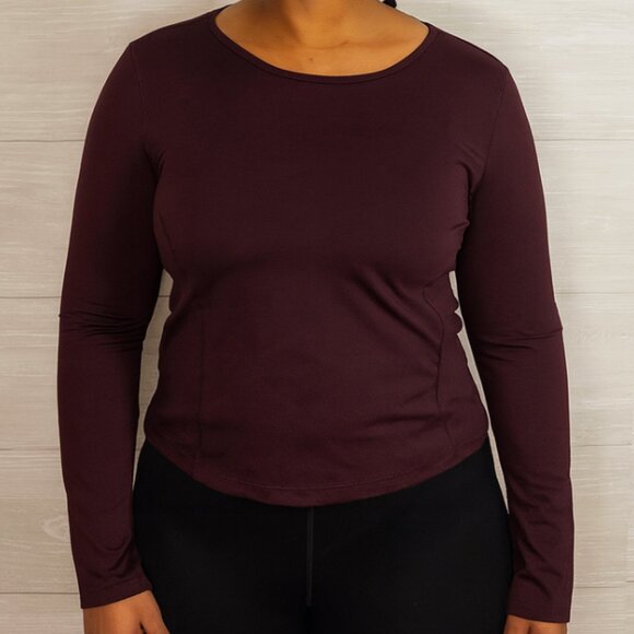 Old Navy Women's Long Sleeve Tee - Dark Purple - Picture 1 of 8